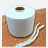 エジプト綿の未利用繊維を100%使用した純綿糸の写真